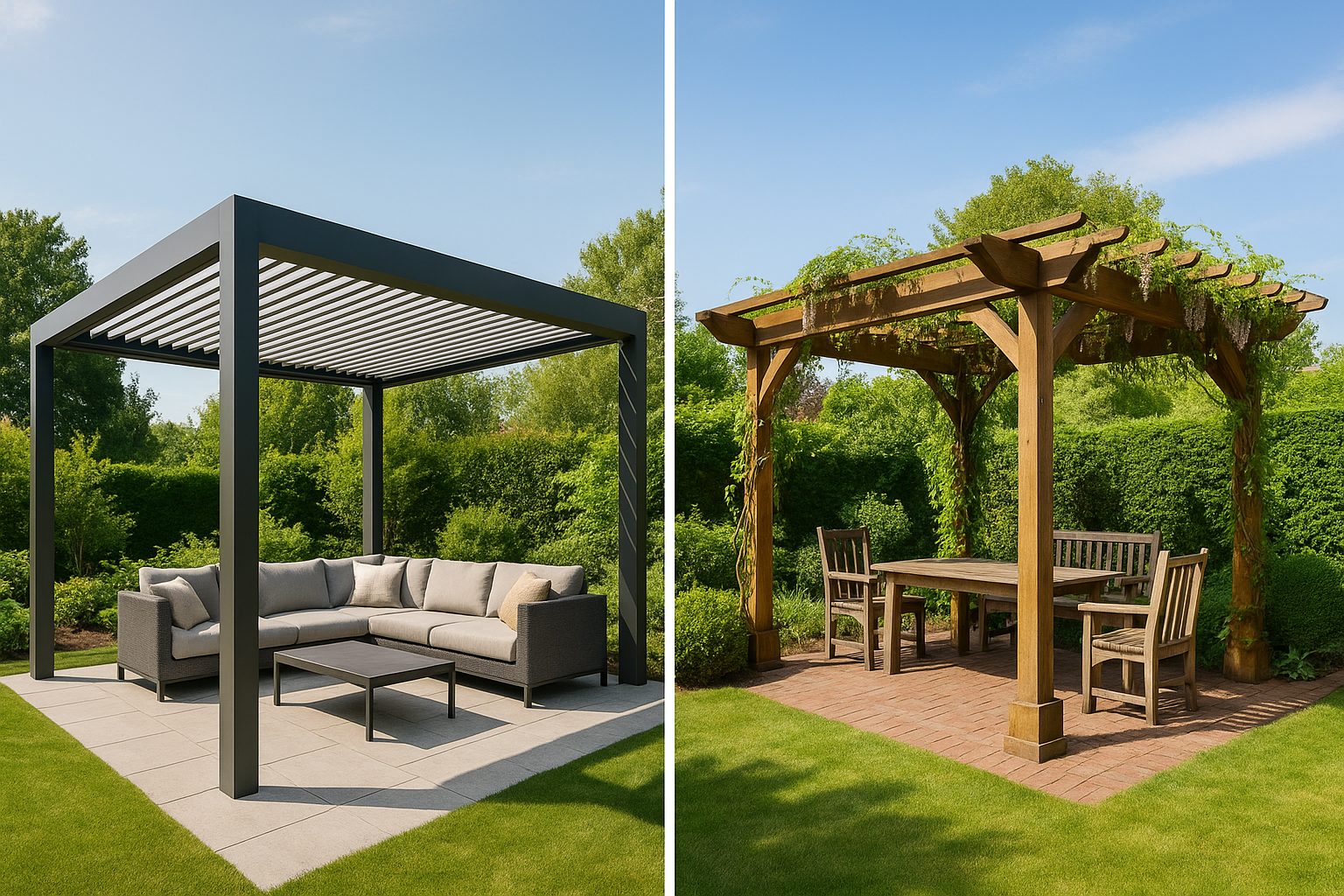 Louvered Pergola vs Traditional Pergola: Which One to Choose?